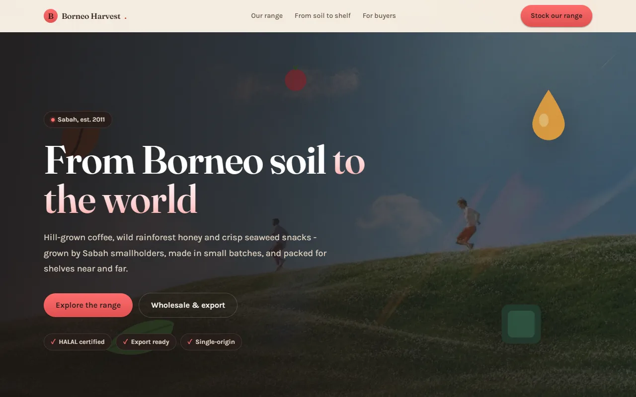 Borneo Harvest food brand demo