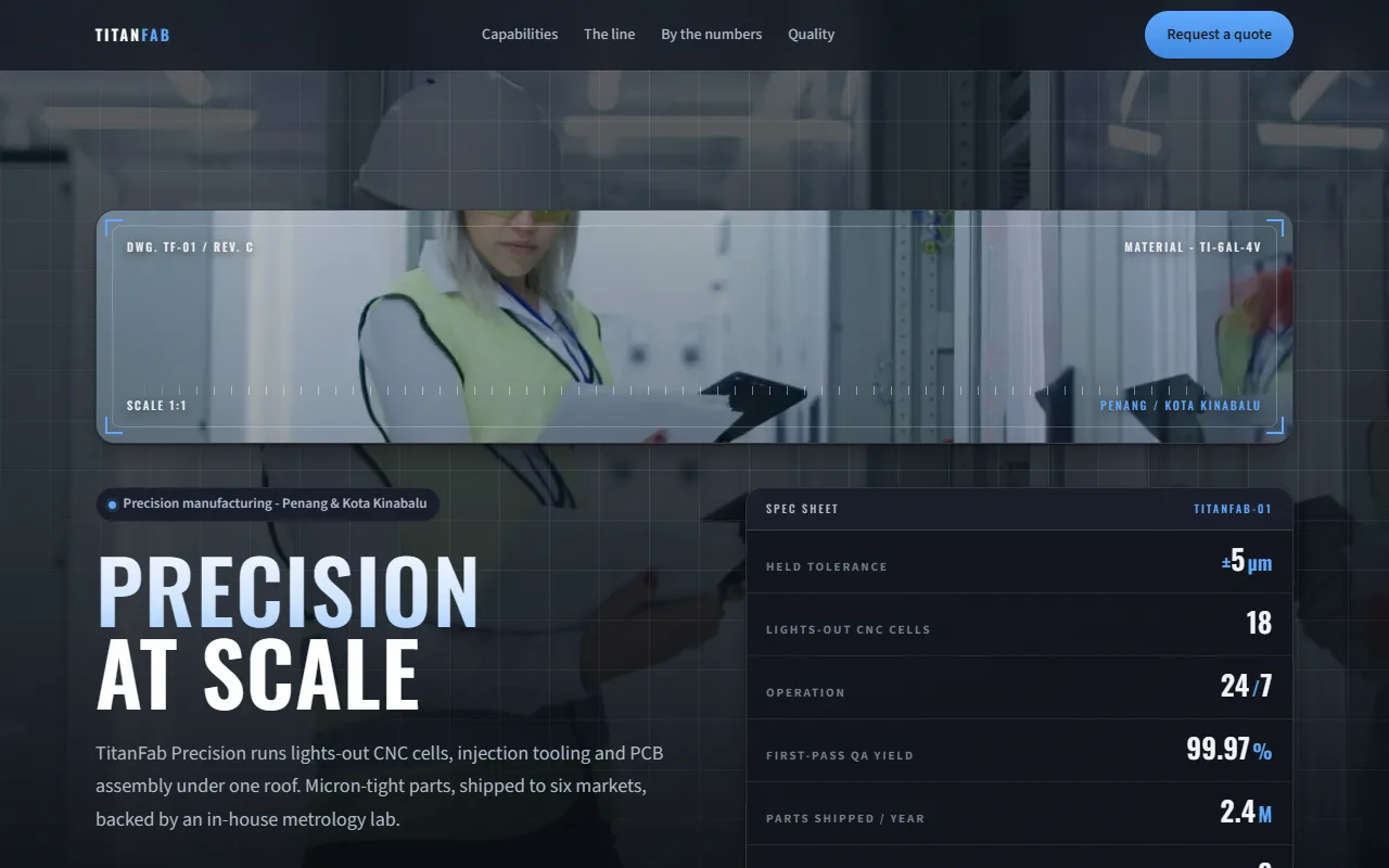 TitanFab Precision manufacturing demo